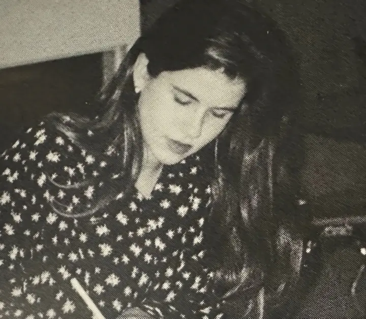 Our editor working on an article for the school paper, The Bugle, Johnstown High School circa 1994