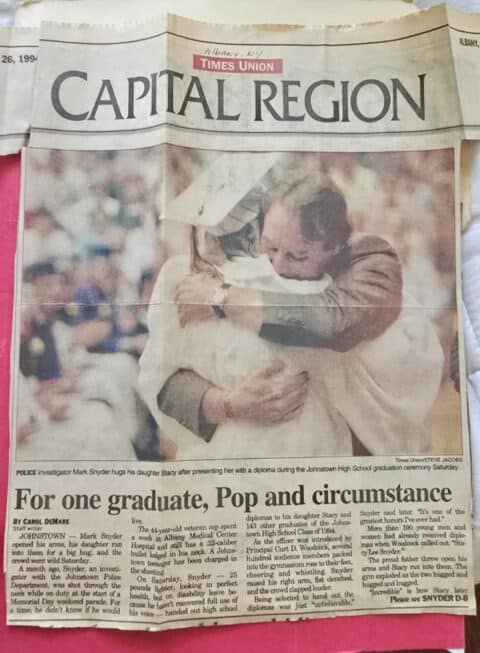 Newspaper article from the Times Union about the 1994 JHS graduation